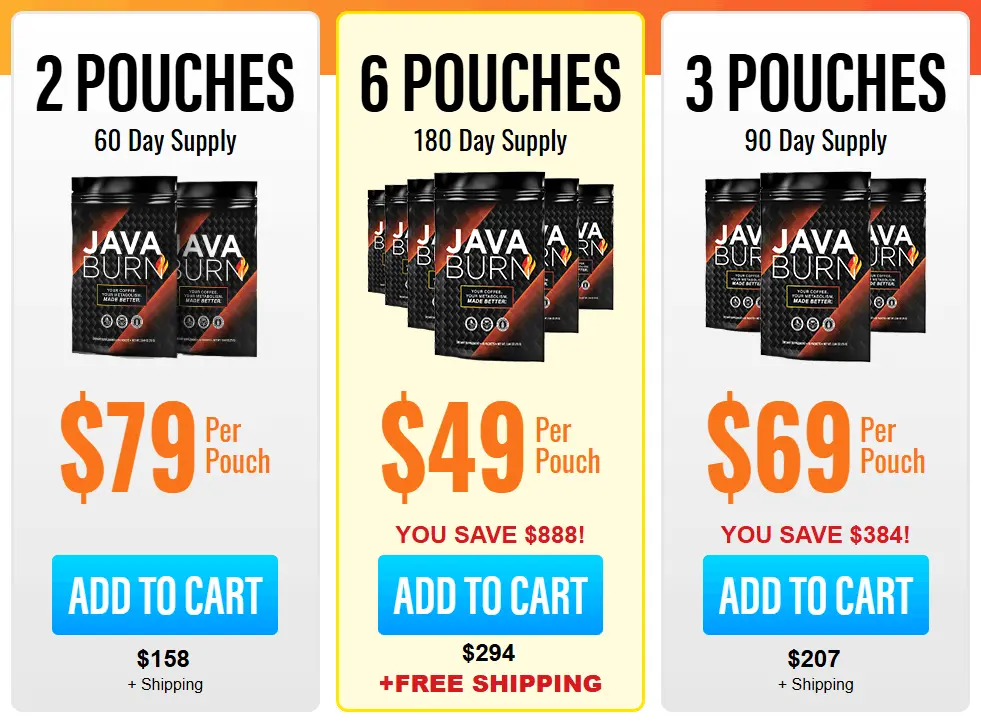 Java Burn Pricing